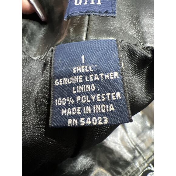 Vintage Gap Moto Genuine Leather Mini Skirt Womens Size 1 NWT $134 - Picture 8 of 14